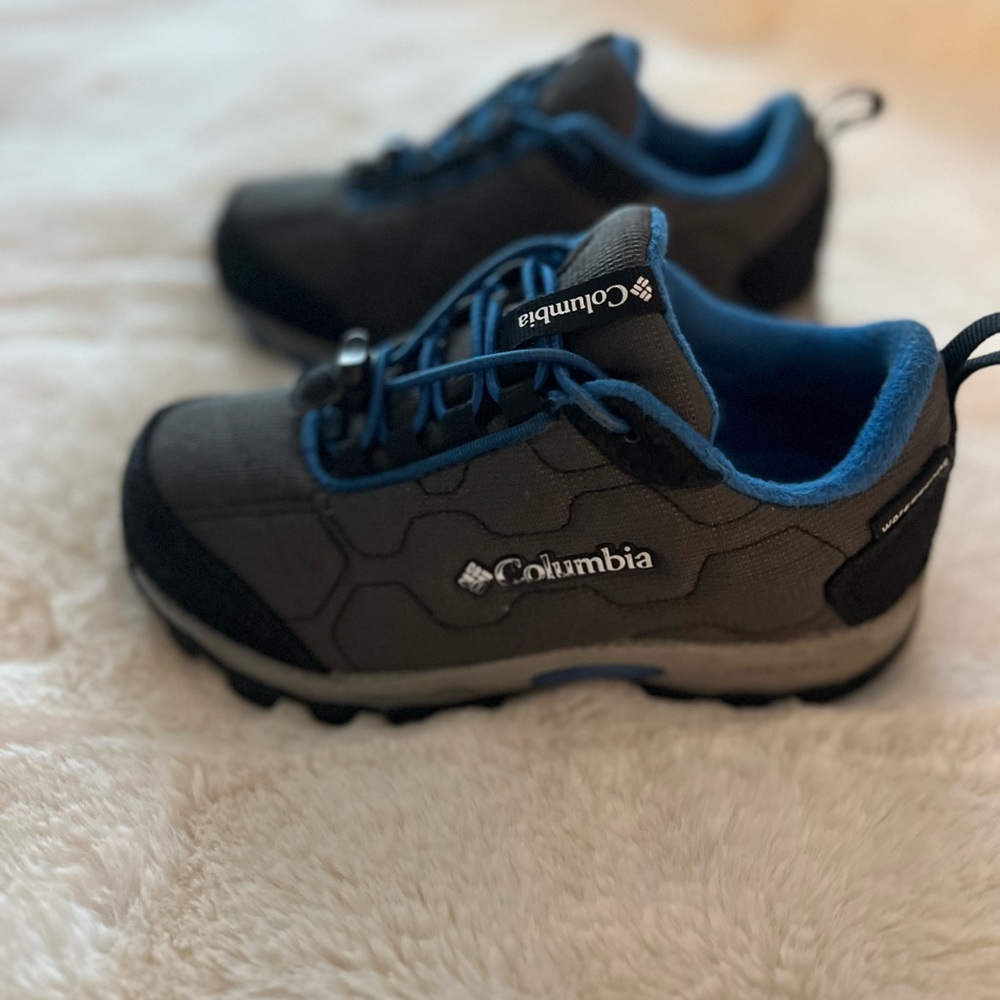 Columbia Kids Waterproof Hiking Shoes Gray